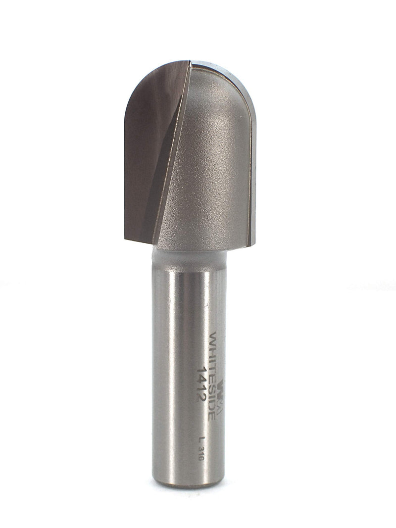 Whiteside Router Bits 1412 Round Nose Bit with 7/16-Inch Radius, 7/8-Inch Cutting Diameter and 1-1/4-Inch Cutting Length