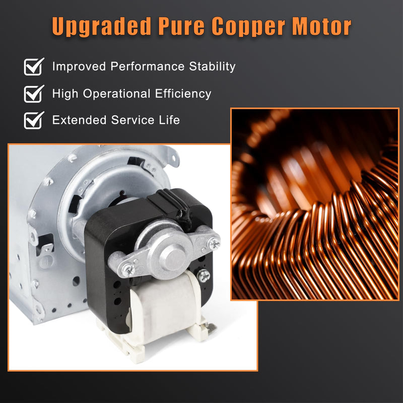 Criditpid GFK21B GFK21 Fireplace Blower Fan for Heatilator Fireplace ND3630, GNDC30, ND3630I, NDV3630IL, NDV3630I, FK21 UZY3 GFK21A Blower Fan Motor for Desa GA3450TA, Rotom HB-RB66 R7-RB66, NOVUS 30