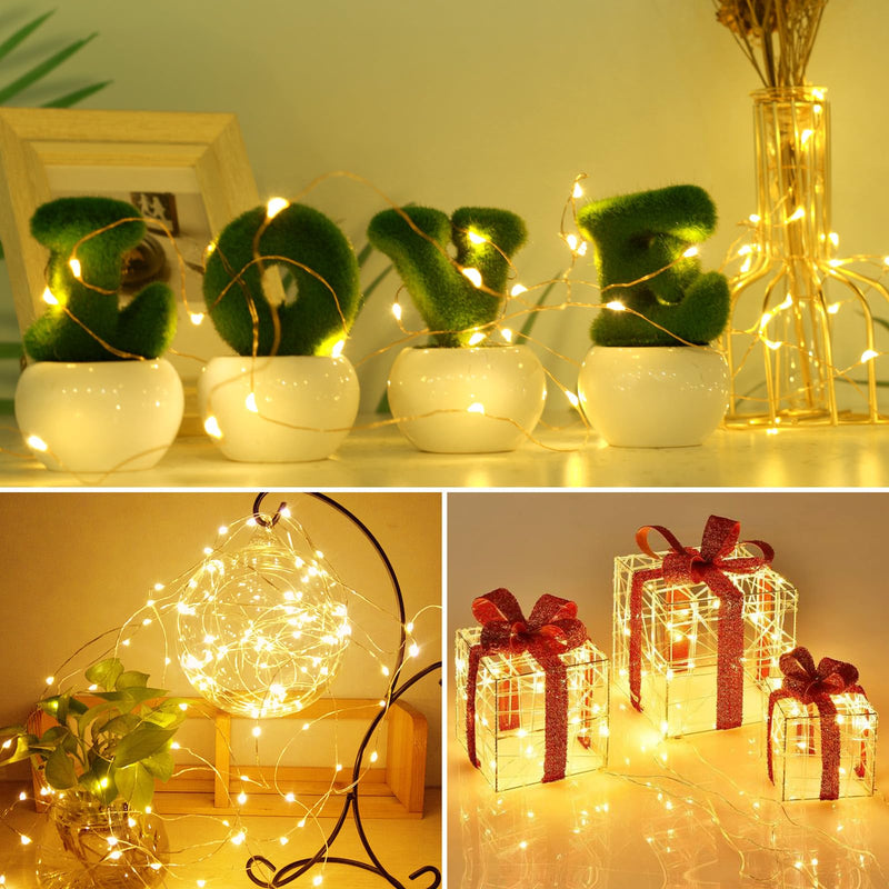 kolpop 30 Pack LED Fairy Lights Battery Operated, 7FT 20 LED Mini Twinkle String Lights Battery Powered Waterproof for Christmas Mason Jars Party (Warm White) Warm White
