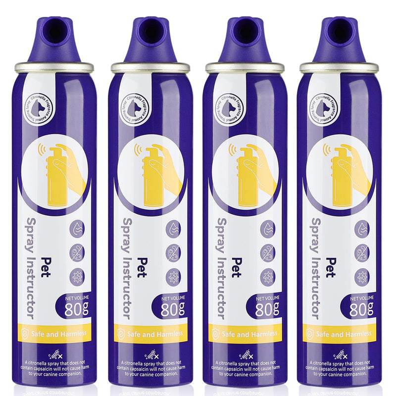 KDSZJDV Corrector Spray Dog Trainer 4 Pack 80ml Dog Corrector Spray to Dogs from Stopping Unwanted Behaviors Pet Trainer Spray, Barking, Jumping, Stealing Food, Safe, Humane & Effective
