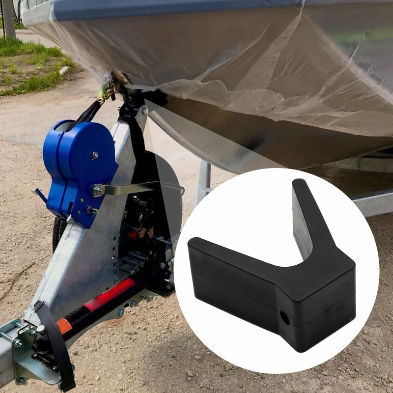 Viknman 2" V-Span Boat Trailer Bow Stop Block Trailer Rubber Bow Stop Boat Trailer V-Guide Non Marking Polyurethane 1/2" Mounting Hole Diameter