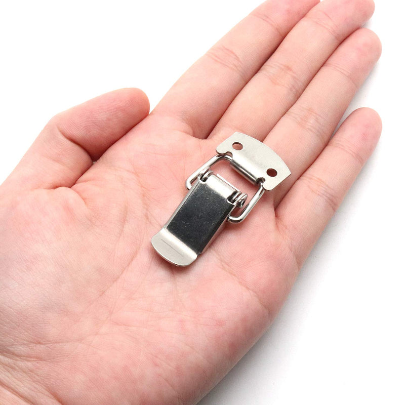 Toggle Latch Mini Size Stainless Steel Latch Catches Clamp for Toolbox, Cases, Chests - Pack of 10 46mm/1.81" 10pcs