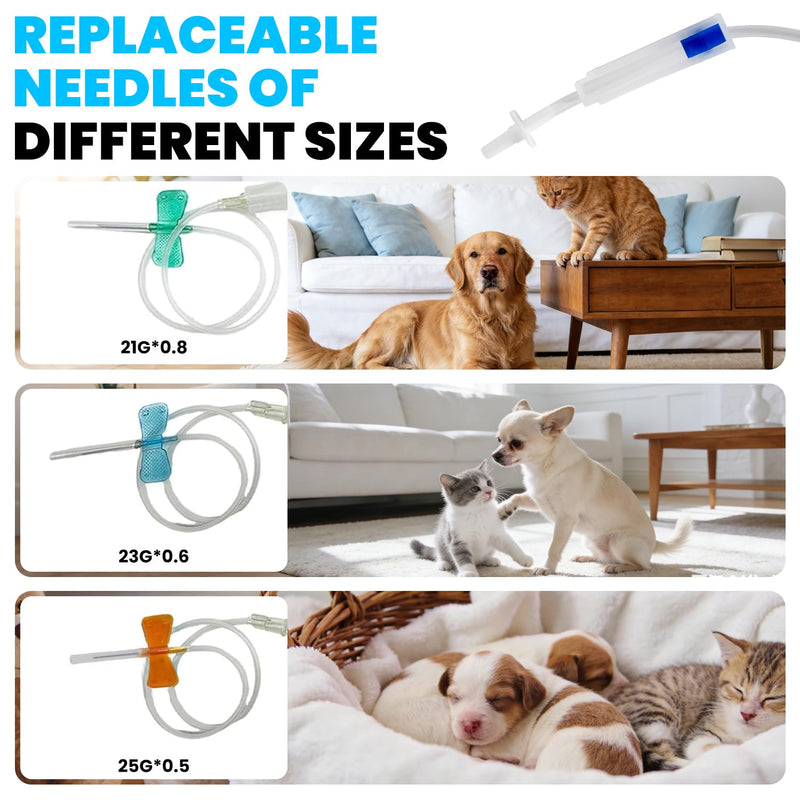 IV Extension Set, I.V Tubing, Tomes With 22G*0.7, 70-Inch Sterile Individual Packaging, Suitable For Laboratory And Veterinary Use, For Safe And Accurate Delivery Of Fluids (25） 25