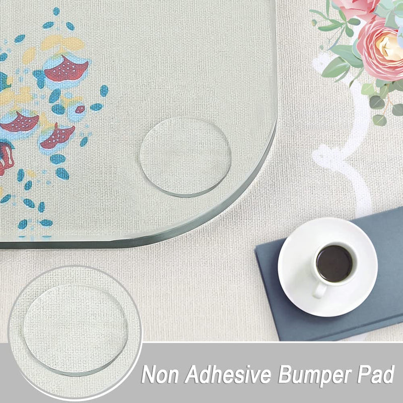 Extremely Soft Glass Table Top Bumper, Anti Slide and Scratch for Glass Table, Transparent Non-Adhesive Rubber Pads for Glass Table Top Spacer. to Avoid The Movement of Glass (Round & Square, 20 PCS) Round & Square