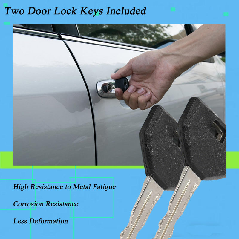 Door Lock Cylinder Set Compatible with Chrysler Dodge Eagle Jeep & Plymouth Vehicles, Front Side Door Lock Cylinder Replace# 4723484