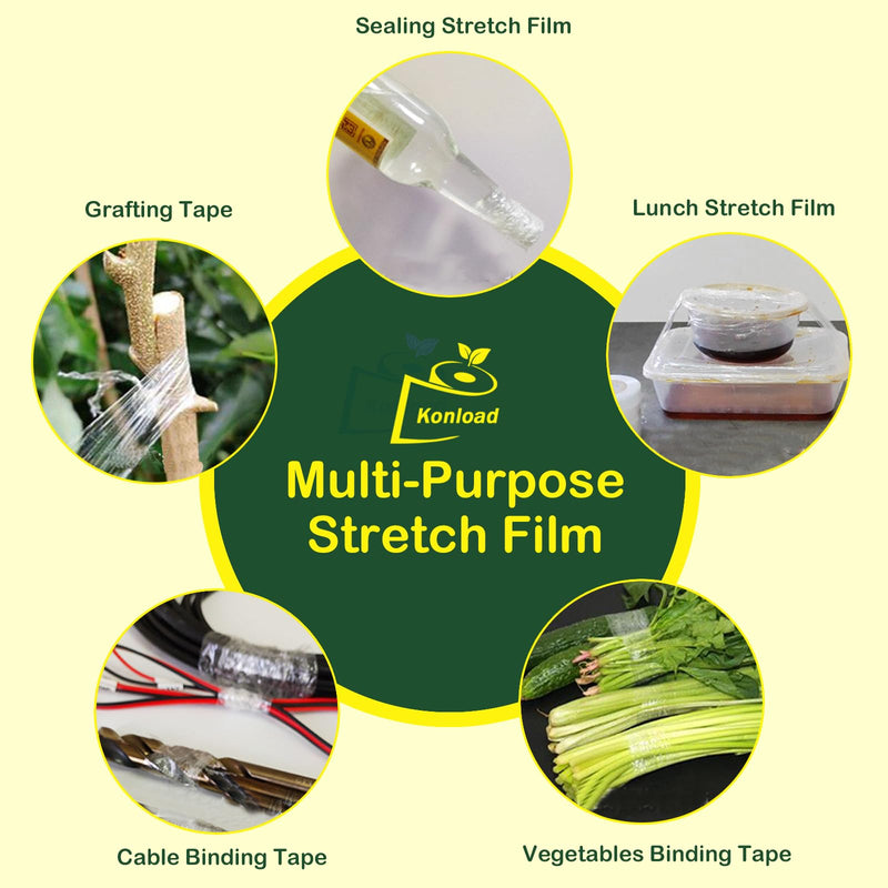 Nursery Grafting Tape, Buddy Tape for Fruit Trees/Plant Self-Adhesive PE Stretchable Film for Grafting and Budding -Garden Grafting Tool (3CM(1-1/5") W, 2 Roll) 3CM(1-1/5")W 2.0