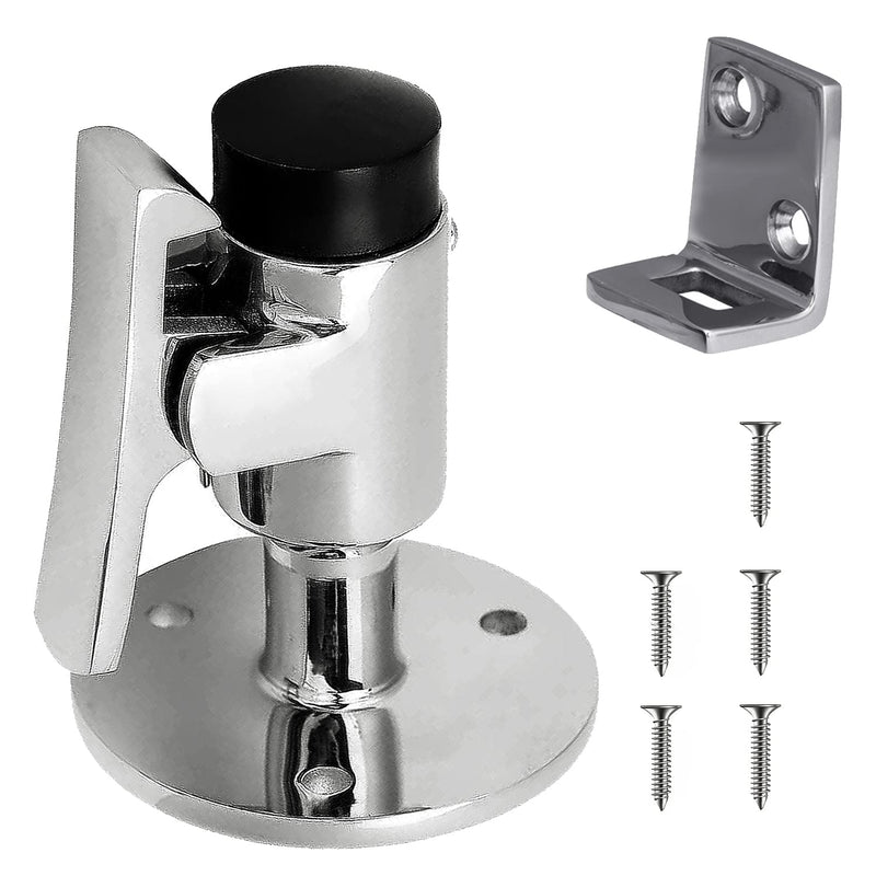 RedSnake Marine Grade 316 Stainless Steel Heavy Door Stopper Catch Set Surface Mirror Treatment Boats Yachts Ships Hatch Stopper Soft Stop and Catch Anti-Collision Holder Hold Keep Door Open (1PC) 1PC