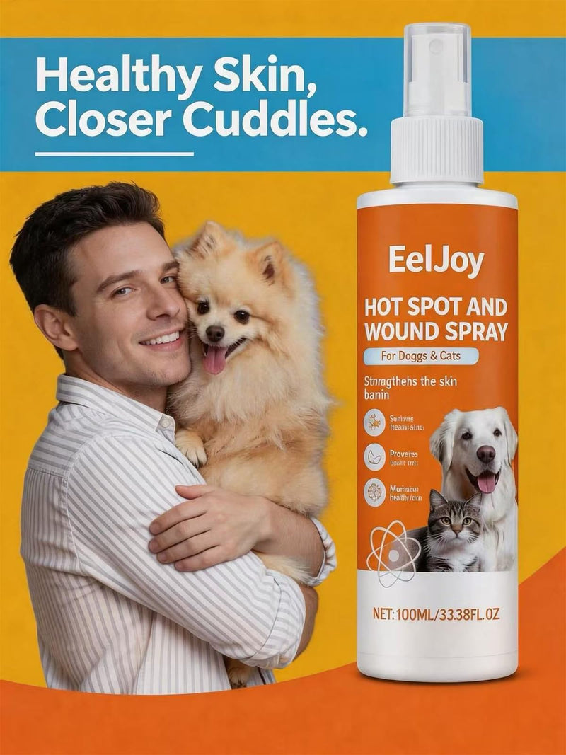 Pet Skin Care Spray,Cat & Dog Skin Cleansing Spray - Gentle Daily Care for Skin Comfort and Hygiene