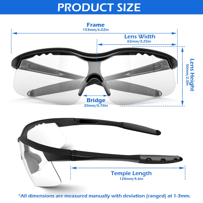 OXG 12 Pack Safety Glasses, ANSI Z87.1 Impact Resistant Anti-Scartch Safety Goggles for Men Women Youth Clear