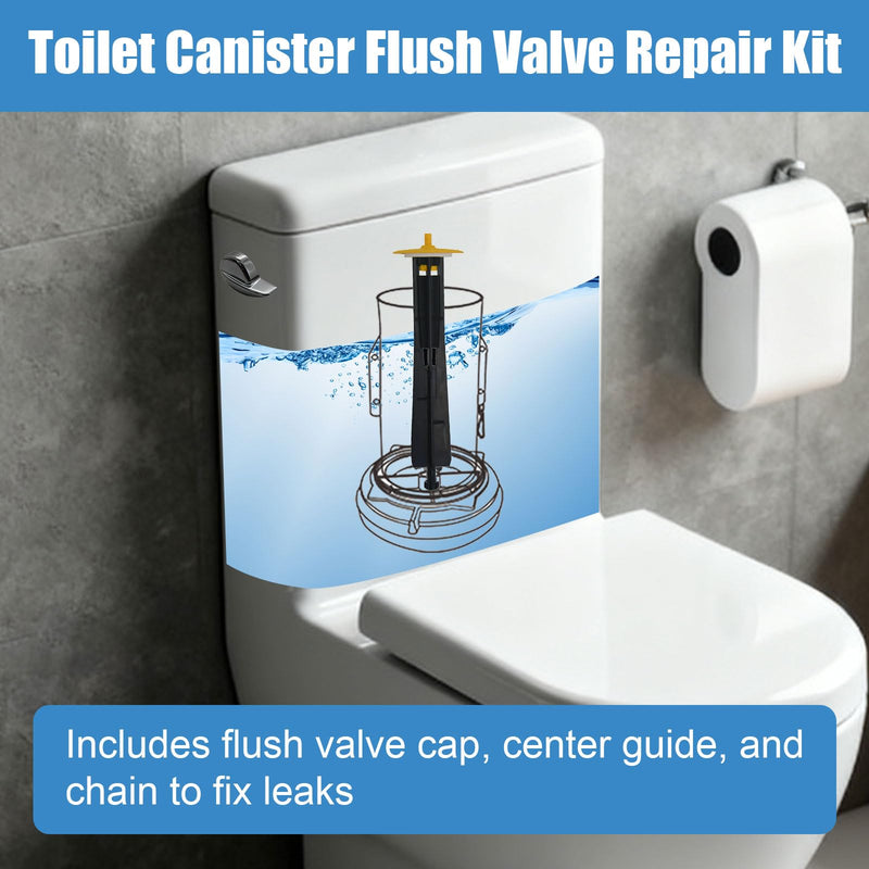 Canister Flush Valve Kit, Compatible with Kohler GP1229656, K-1188999, K-1188998, for AquaPiston, Includes Center Guide, Cap & Chain, Toilet Tank Repair (2 pcs) 1 2 packs