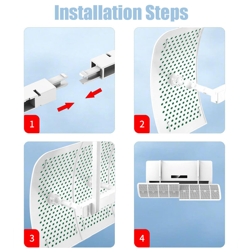 Air Conditioner Deflector, Adjustable AC Vent Deflector for Mini Split