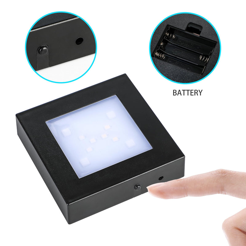 ZEERSHEE LED Light Display Base for Crystal 3D Glass Art, 7 Lighting Mode Color Change Square Stand Base Plate Flat Square-B