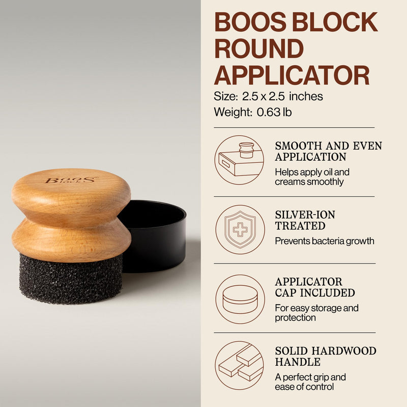 John Boos 3 Piece Maintenance Set with Mystery Oil, Board Cream, and Applicator Care Set + Applicator Beechwood