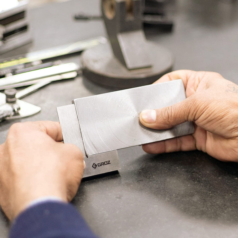 Groz 01001 3" Precision Steel Square, 16 Microns Squareness 3 Inch