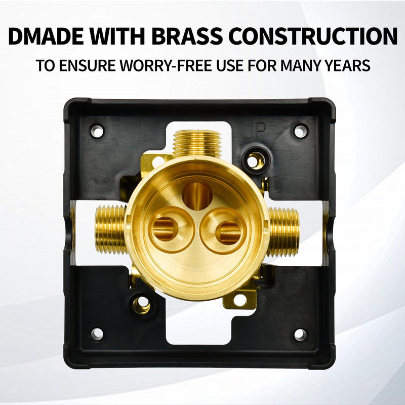 R10000-UNBXHF Shower Valve Body for Delta MultiChoice Universal Tub and Shower Trim Kits, Fits 13, 14, 17, and 17T Series Single-Function or Dual-Function Trim, Rough-In Valve (No Stops)