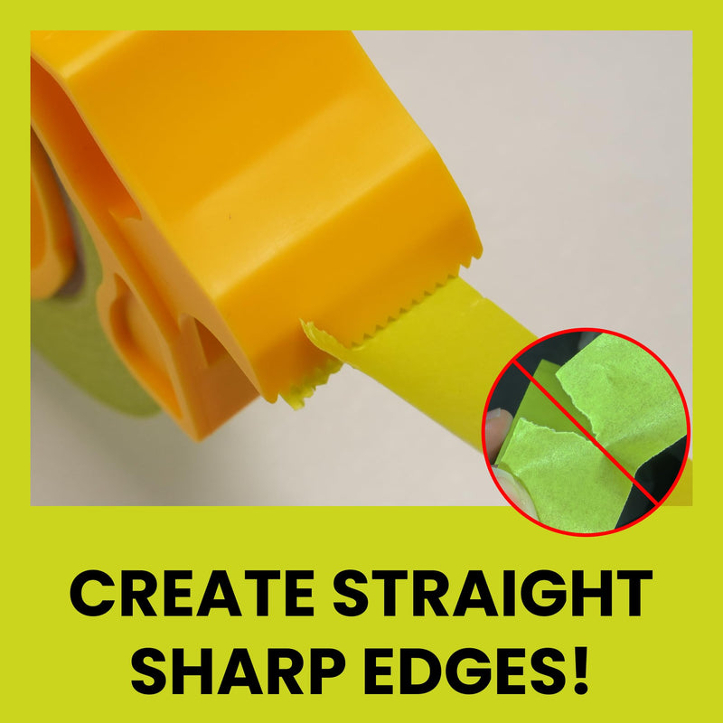 TAPEBEAR Green Painters Tape with Dispenser 21-Days Clean Removal 6Rolls 6