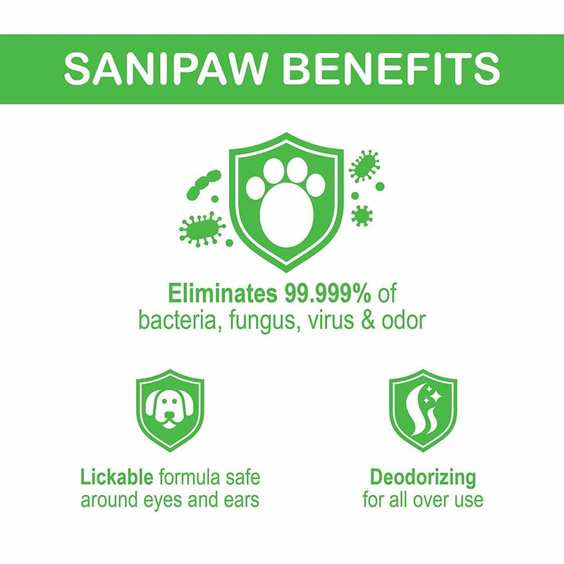PAWZ Protex SaniPaw Odor Eliminating Dog Paw Wipes (60 Wipes) Cleansing Dog Grooming Wipes, Simple & Safe Lickable Ingredients - Paw Cleaner for Dogs, Pet Wipes 60 Count (pack of 1) - PawsPlanet Australia