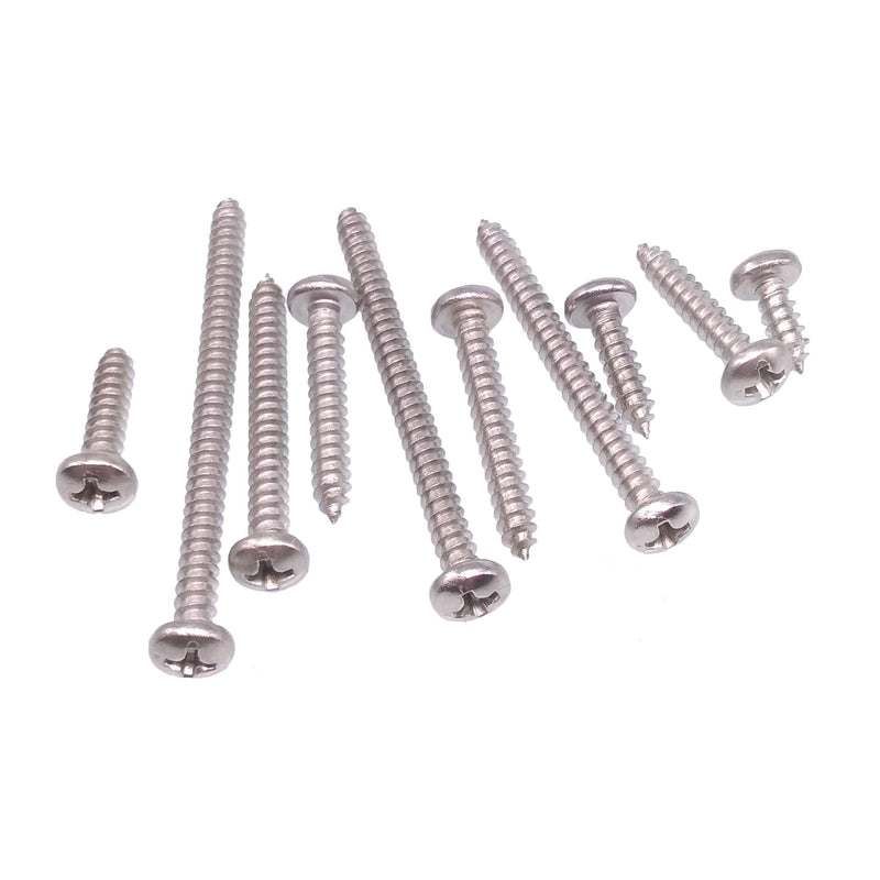 Yodaoke 200pcs #6 304 Stainless Steel Phillips Pan Head Wood Screws Assortment Kit