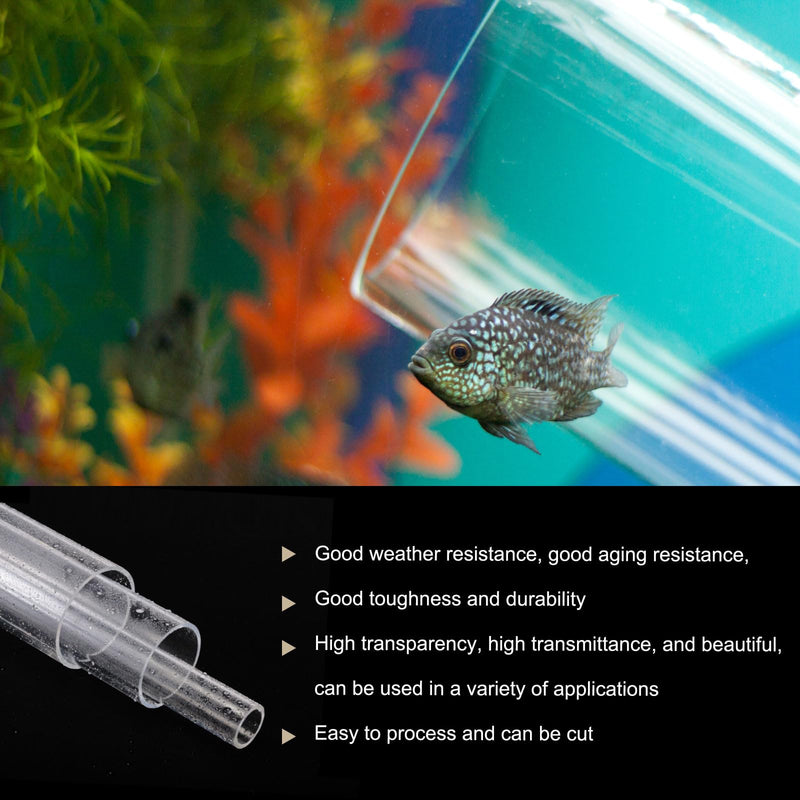 12" Clear Plastic Rigid Pipe 18mm x 22mm(0.7" x 7/8") Acrylic Tube Round Polycarbonate Tubing, [for Plumbing, Hydraulics, Aquarium, DIY] 1 0.7" x 7/8"