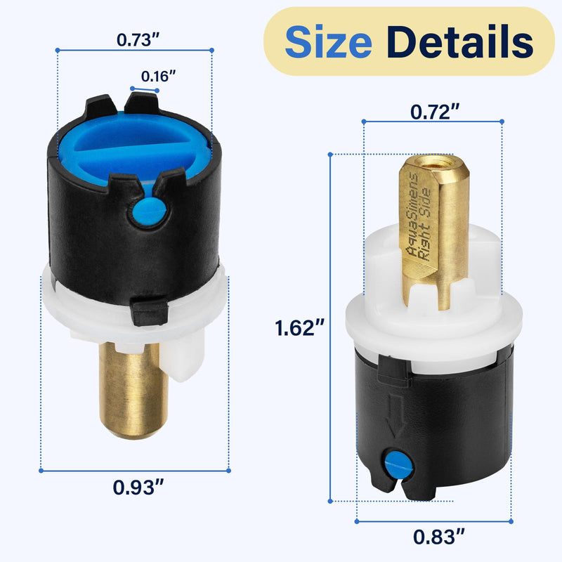 RP60400 Valve Hot and Cold Bathroom Faucet Cartridge Sink Handle Valve Stem Assembly Replacement Parts for Delta 2 Handle Bath Diamond Seal Technology Faucets and Beverage Faucets