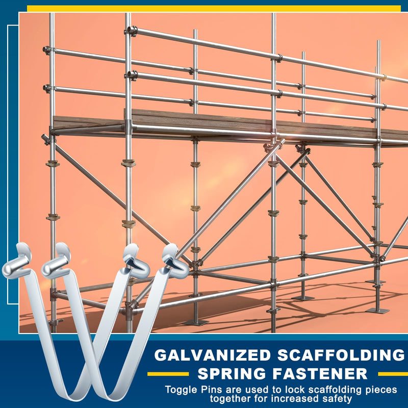 10 Pcs Scaffold Spring Retainers Coupling Locking Pins Galvanized Steel Scaffolding Pins Parts Locking Equipment