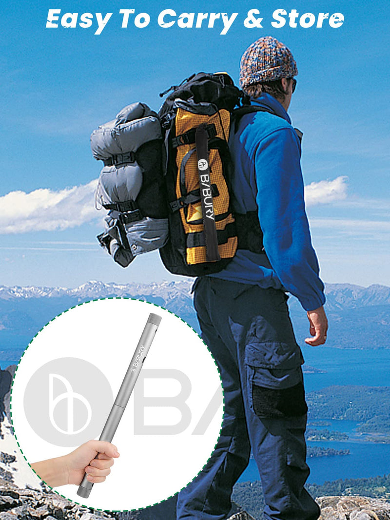 BIBURY Folding Hand Saw Outdoor Survival Tools, Portable Folding Wood Saw with 2pcs Replaceable 12.4” Blade & Buckle Cloth Bag, Aluminium Alloy Camping Pruning Tree Hand Saw for Gardening Style A