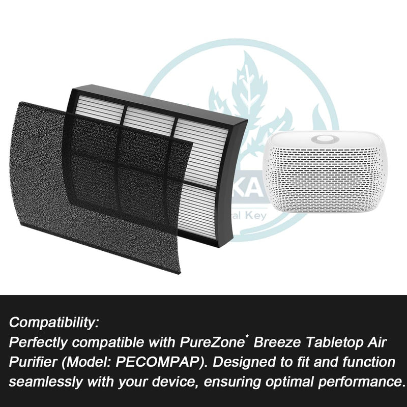 NKA 2 Set PECOMFIL Filter for PureZone Breeze PECOMPAP Air Purifier 2-Set PECOMFIL Filter
