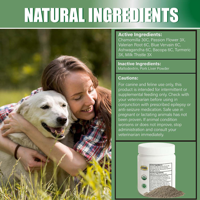 Seizure Support Powder for Dogs & Cats – Natural Epilepsy Supplement, 100g | Helps Reduce Frequency & Intensity of Seizures | Calming, Tasty, Safe Formula