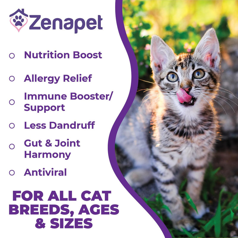 Zenapet Cat Colostrum Plus Superfood Supplement, 240 Day Supply Bovine Colostrum Powder, Cat Probiotic for Immune Support, Digestive Health, Allergy Relief, Joint Support, and Skin/Coat Health - PawsPlanet Australia