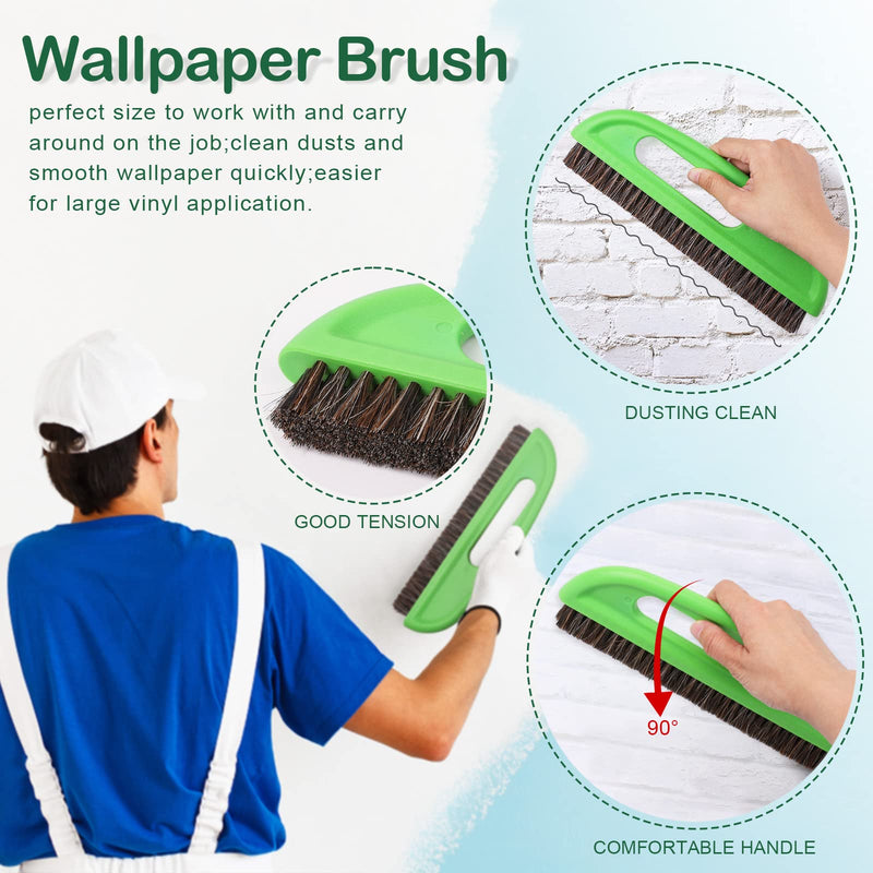 WRAPXPERT Wallpaper Smoothing Tools,Wallpaper Tool Kit with Squeegee Smoother,Seam Roller,Wallpaper Brush for Wallpaper Hanging,Contact Paper,Vinyl Application,Wallpaper Paste Multicolor