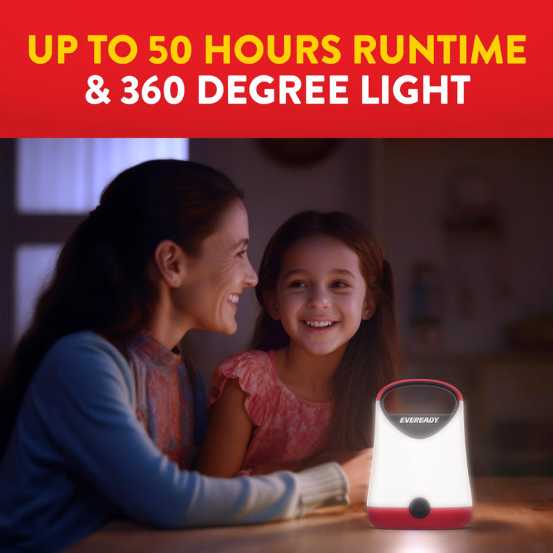 Eveready LED Camping Lantern X-250 (2-Pack), Super Bright Tent Lights, Rugged Water Resistant LED Lanterns, 100 Hour Run-time (Batteries Included), Red and Black 2 Pack
