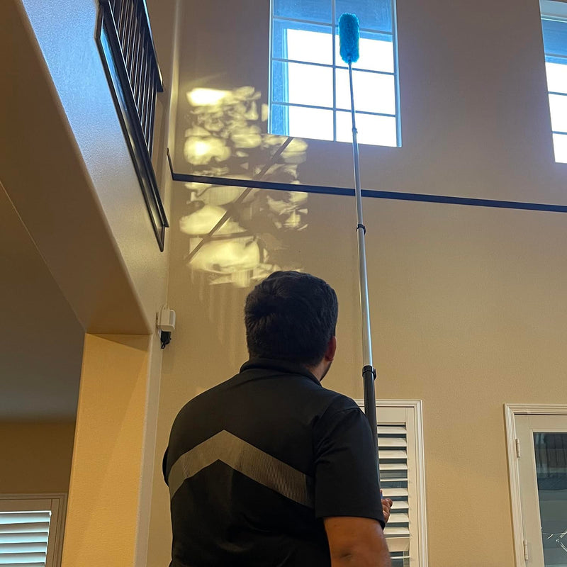 5-12 Ft Telescoping Paint Roller Extension Pole with Angle Adaptor 12 Feet