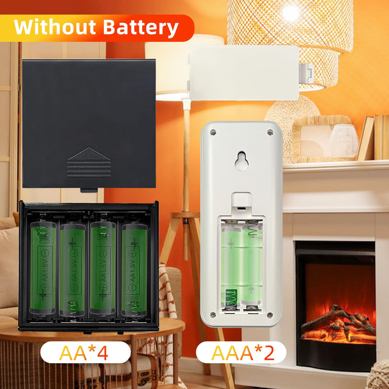 Fireplace Thermostat Remote Control Kit, for Millivolt Gas Valve & Electronic Ignition Systems, 65ft Range, LCD Display, ON/AUTO/Off Modes, Timer & Child Lock Function