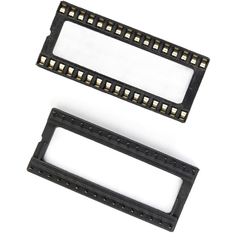 15pcs DIP IC Socket 32Pin Wide Solder Type Adaptors 2.54mm / 0.1" Pitch 15.2mm / 0.6" Row Pitch Dual Row 32 Flat Pins