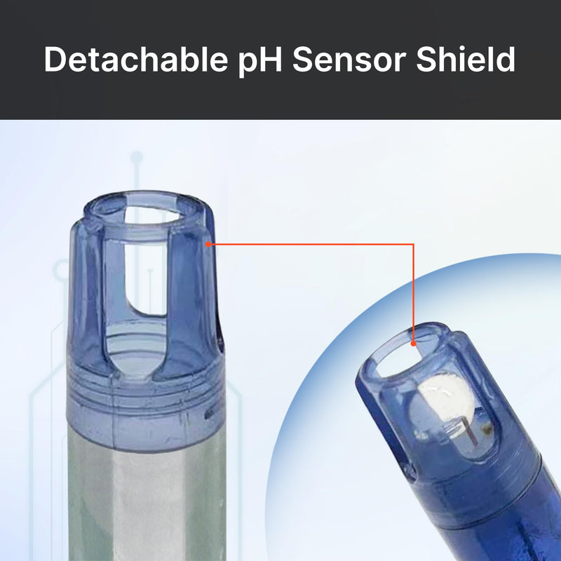 Apera Instruments 203DJ-C in-line Double Ceramic Junction Long-Life pH Electrode pH Sensor pH Probe for General Water Solutions' Continuous Monitoring or Lab Measurement with BNC Connector