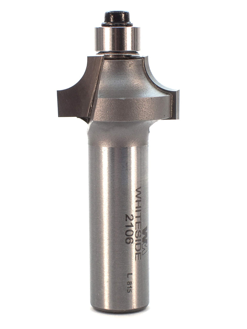 Whiteside 2106 Beading Router Bit: 1/4 Inch Radius, 1 Inch Large Diameter, 1/2 Inch Shank, 1/2 Inch Cutting Length
