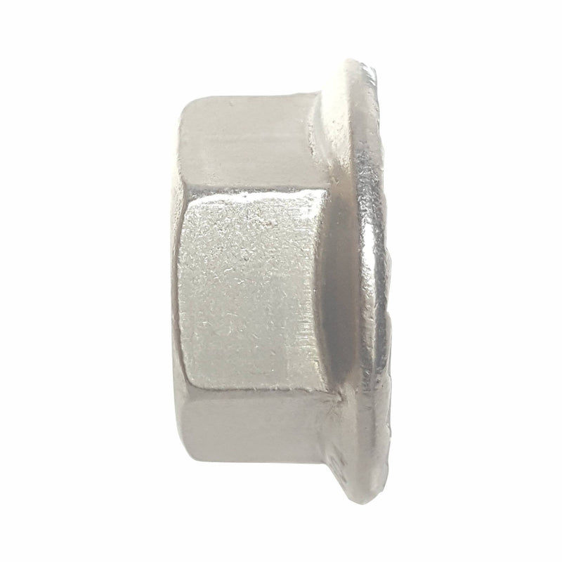 Serrated Flange Nuts - 1/2"-13 (10-Pack) Coarse, Plain Finish, Stainless Steel 18-8 Hex Lock Hardware Nuts for Industrial & Home Use 1/2-13 (10 Pack)