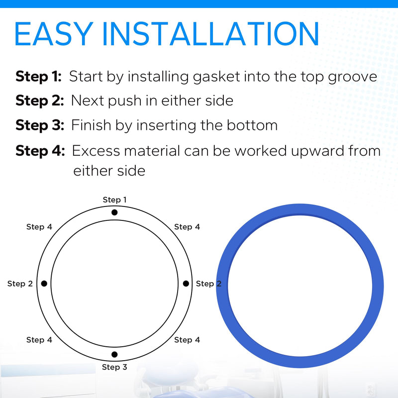 1730 Door Gasket Compatible with Tuttnauer Valueklave Autoclave - Parts for Tuttnauer Machine | Replacement Autoclave Door Gasket Part #02610020, for Tuttnauer 1730E, 1730EK, 1730M, 1730MK & Valueklave 1730MKV Autoclave