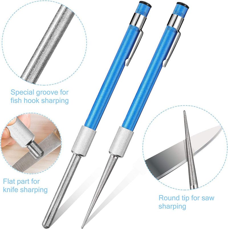 Diamond Coated Half Round File Round File Crystal & Glass Diamond File Saver Multi-Purpose Diamond Sharpener Blue 1 Pack