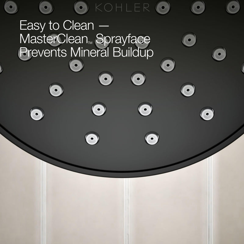 KOHLER TS35321-4H-BL, Elate Rite-Temp Shower Trim with Single Function 1.75 GPM Showerhead, Matte Black, Multi-Function Shower Kit, Durable and Stylish
