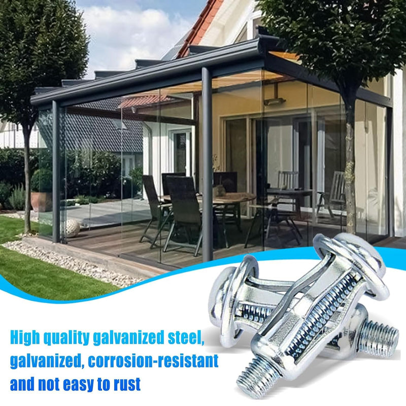 80 PCS Expansion Screw Petal Nut, M4-20, M4-25, M5-25, M6-25 Petal Shape Metal Nut, Jack Nuts with Screws for Installation License Plates, Hollow Wall Iron Skin Line, Billboards (Assortment) (80PCS) 80PCS