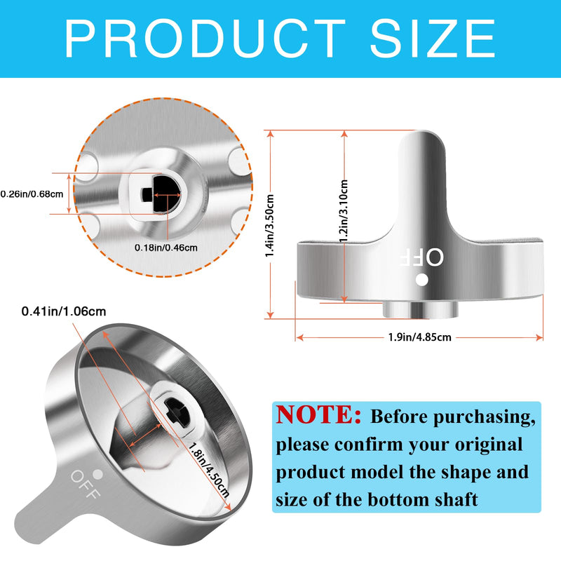 Upgraded W10766544 Gas Stove knobs Replacement for Whirlpool WFG540H0ES0 Range Oven, Replaces W10430807 W10676228 4248219 AP5958476 PS10067059 EAP10067059