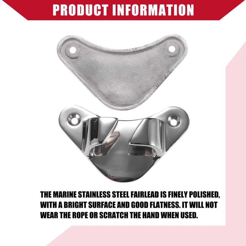 Boat Fairlead/Boat Angled Bow Chocks/Durable/Stainless Steel / 2 Pcs/Silver Tone/for Ship Yacht Boats