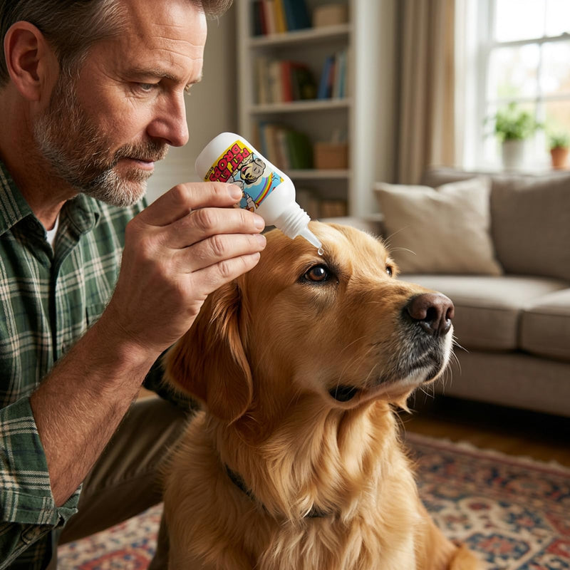 Pet Eye Drops for Dogs & Cats | Tear Stain Remover | Gentle Eye Wash Solution for Dry Eyes, Goopy Eyes | Safe Daily Eye Cleaner (2 fl.oz) 2 fl.oz
