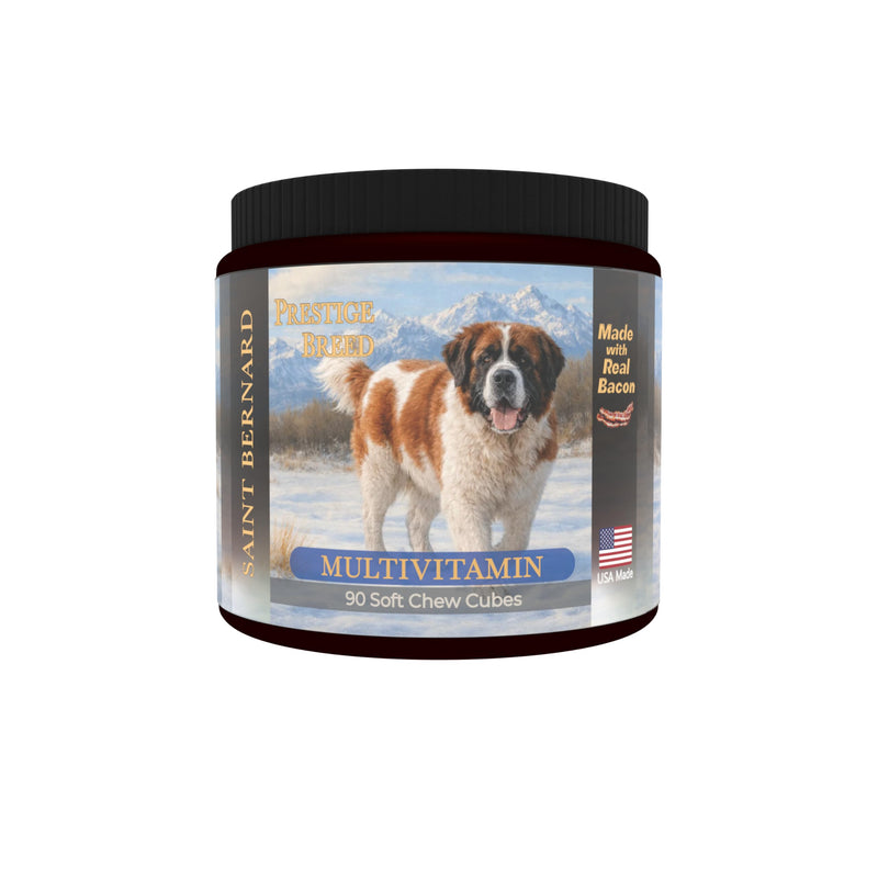 Saint Bernard Multivitamins, 90 Count, Made in the USA with Real Bacon.