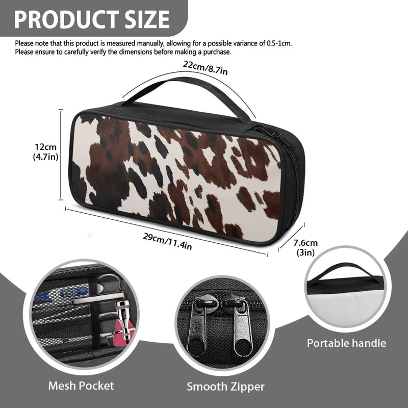 Brown Cow Stethoscope Case Lightweight Protective Stethoscope Casewith Mesh Pockets Shockproof Hard Organizer Storage Bag Medical Assistant Accessories Brown Cow
