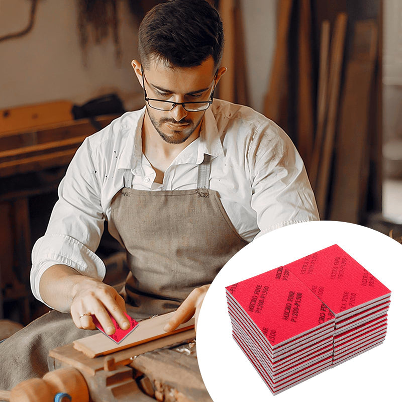 24 Pcs 320-2500 Grit Sanding Sponge Set, Ultra Fine Foam Sanding Pads, Wet Sanding Paper, Sanding Sponges for Wood, Drywall Sanding Sponge, Soft Foam Sand Block for Model, Metal, Furniture Polishing