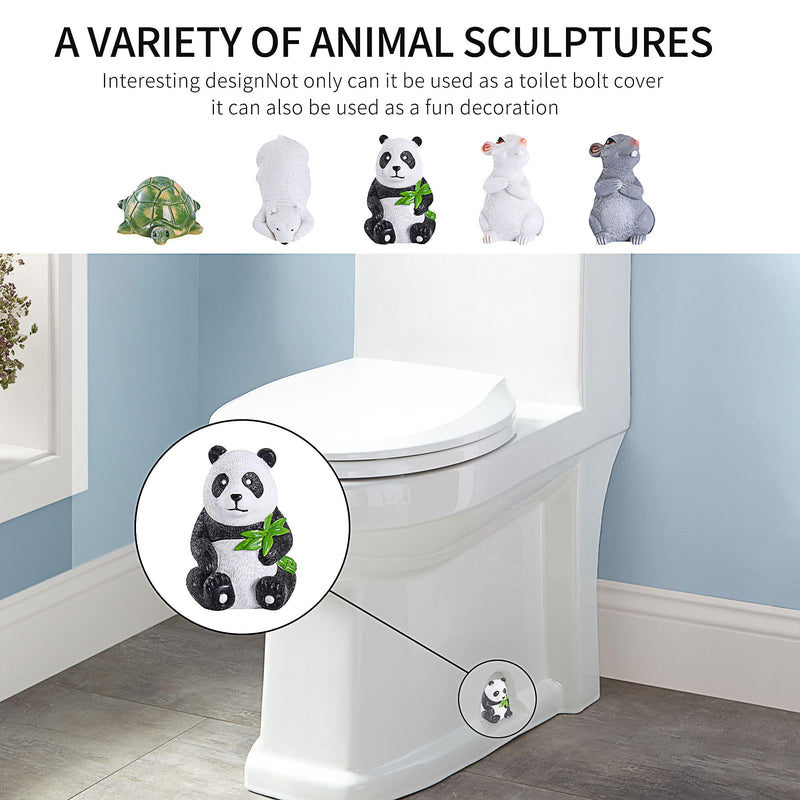 Toilet Bolt Caps,2PCS Toilet Bolt Covers Decorative，Resin cute funny Toilet Screw Cover Caps,Toilet Caps for Bottom of Toilet Easy Installation Toilet Replacement Parts (F) F