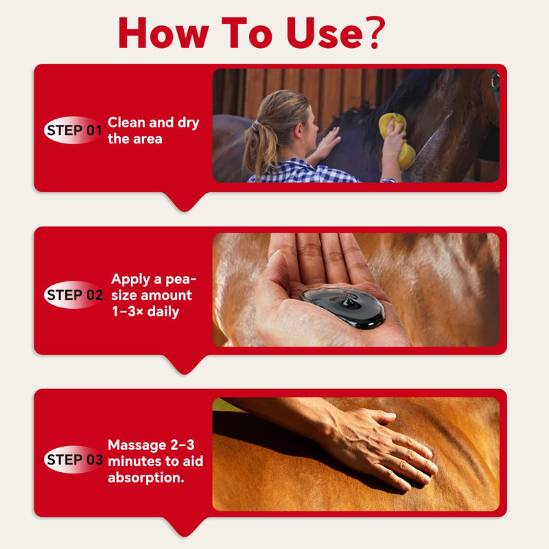 Liniment Gel DMSO for Horses | Veterinary Liniment Gel | Medical-Grade DMSO | Magnesium & Castor Oil Horse Cream for Joint & Muscle Pain | Horse Pain Relief | Muscle Pain Gel - 60g