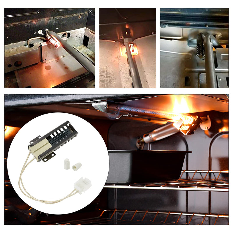WB13K21 Gas Range Oven Flat Igniter with Connector Plug, 5303935066 Oven Igniter for GE Hotpoint Kenmore Gas Stove, Replaceable IG9998 Norton-501a AP2020569 PS231280 WB13T10045